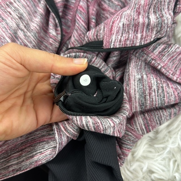 Lululemon Runderful 1/2 Zip Space Dye Camo Berry Rumble Multi / Black - Picture 5 of 7